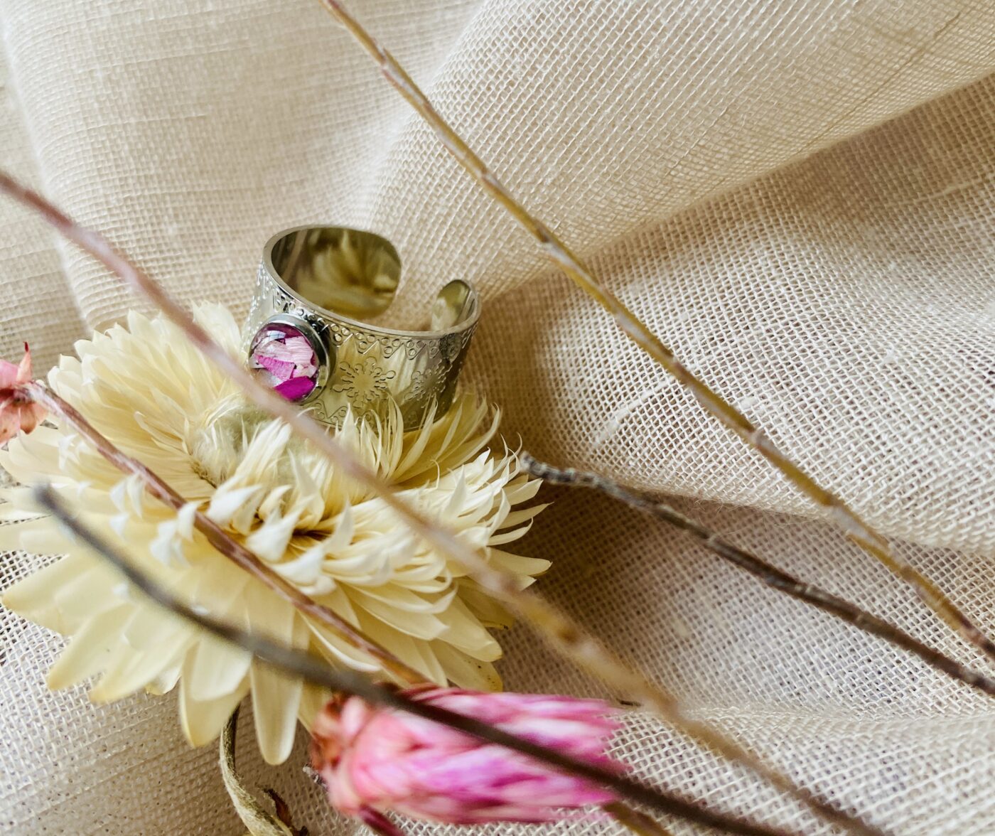 Bague Fleur d'immortelle à bractées – Image 3